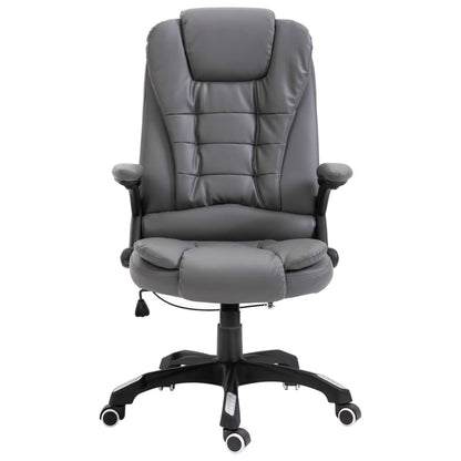 Silla De Oficina De Cuero Sintético Gris