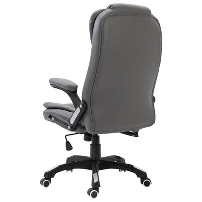 Silla De Oficina De Cuero Sintético Gris
