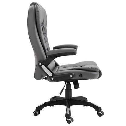Silla De Oficina De Cuero Sintético Gris