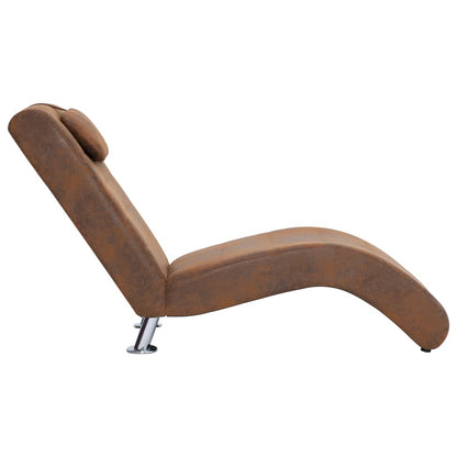 Diván Con Almohada De Piel De Ante Artificial