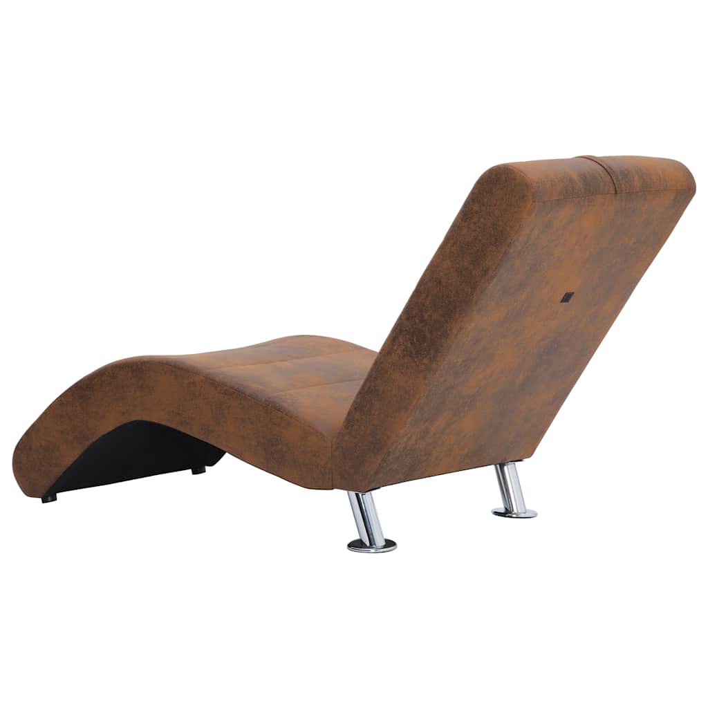 Diván Con Almohada De Piel De Ante Artificial