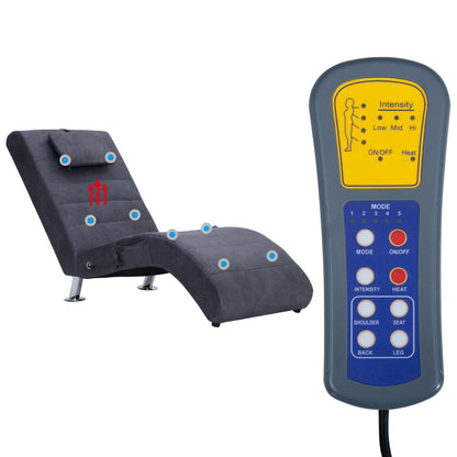 Diván De Masaje Con Almohada De Piel De Ante Artificial