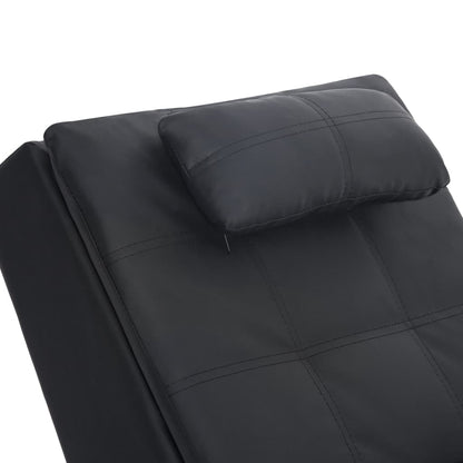 Diván De Masaje Con Almohada De Cuero Sintético Marrón