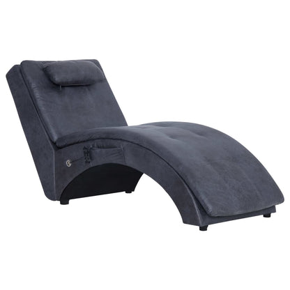 Diván De Masaje Con Almohada De Piel De Ante Artificial