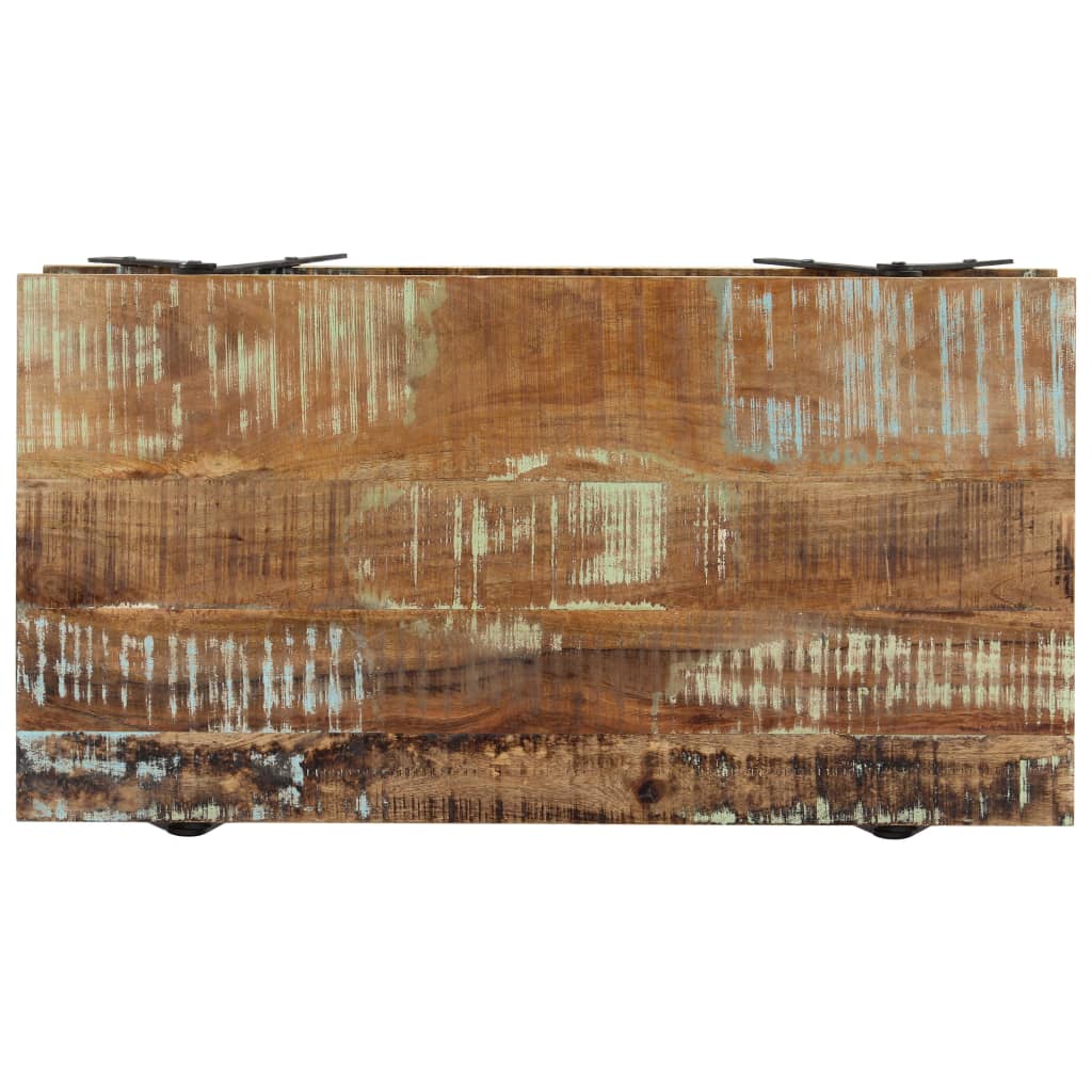 Mesa De Centro Madera Maciza Reciclada 115X60X40 Cm