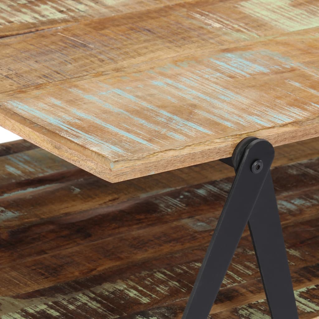 Mesa De Centro Madera Maciza Reciclada 115X60X40 Cm