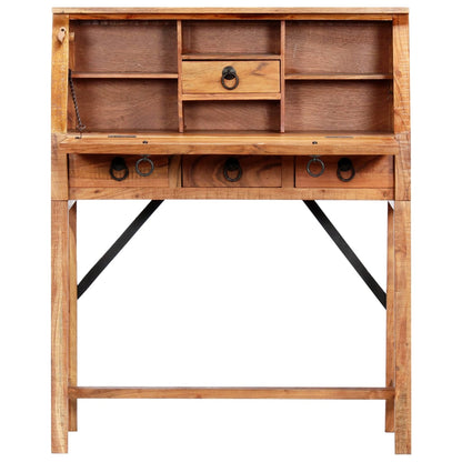 Escritorio De Madera Maciza De Acacia