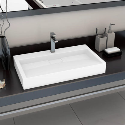 Lavabo Resina Mineral/Mármol Blanco