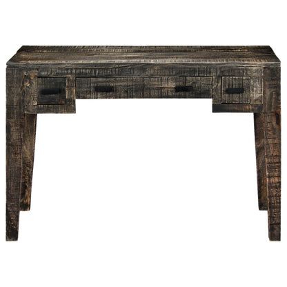 Escritorio De Madera Maciza De Mango Negro 110X50X75 Cm