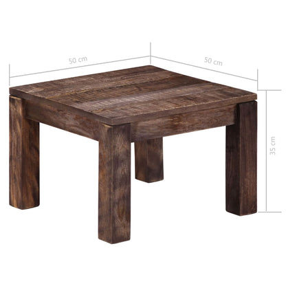Mesa De Centro Madera Maciza De Mango 50X50X35 Cm