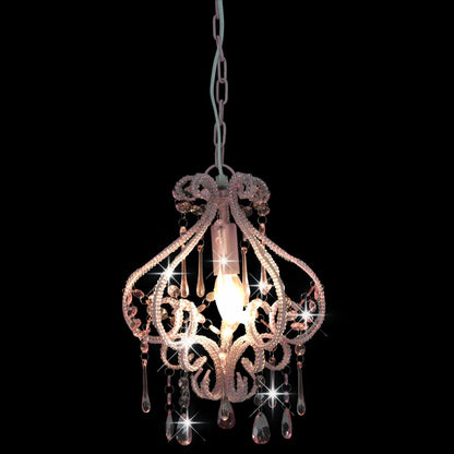 Lámpara De Techo Con Cuentas Redonda E14