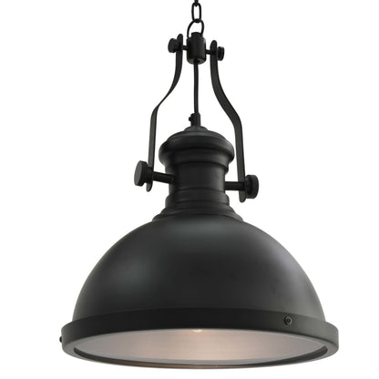 Lámpara De Techo Redonda Negra E27