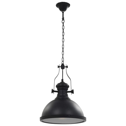 Lámpara De Techo Redonda Negra E27