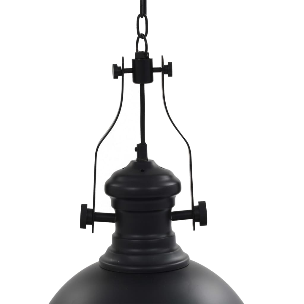 Lámpara De Techo Redonda Negra E27
