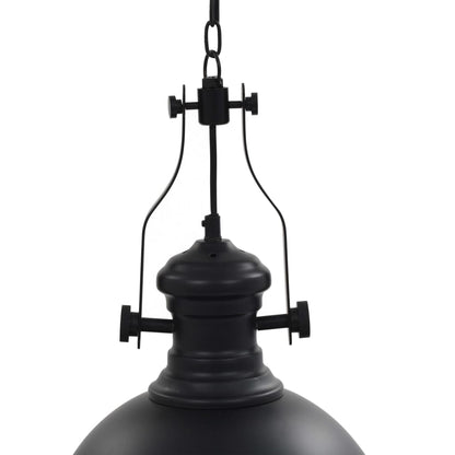 Lámpara De Techo Redonda Negra E27