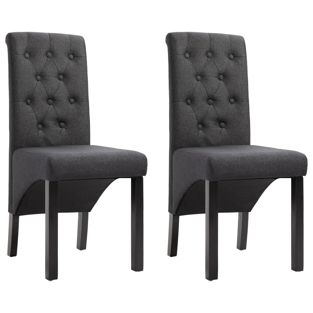 Sillas De Comedor 4 Unidades Tela Negras