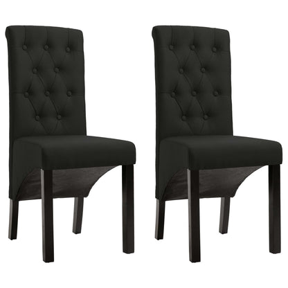 Sillas De Comedor 4 Unidades Tela Negras