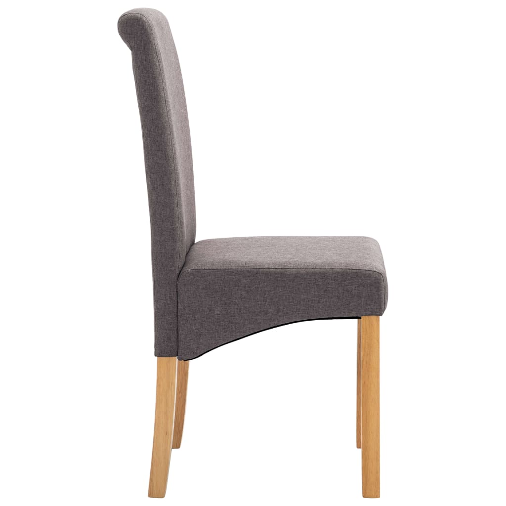 Sillas De Comedor 4 Unidades Tela Gris