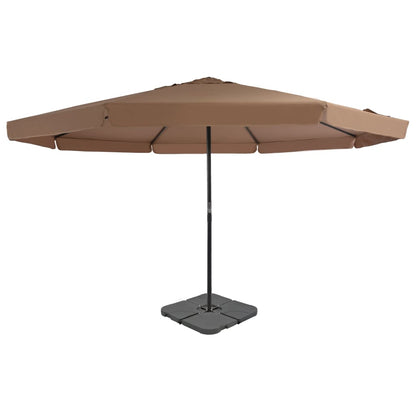 Sombrilla De Jardín Con Base Portátil Gris Taupe