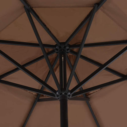 Sombrilla De Jardín Con Base Portátil Gris Taupe
