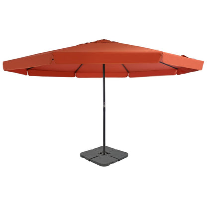 Sombrilla De Jardín Con Base Portátil Gris Taupe
