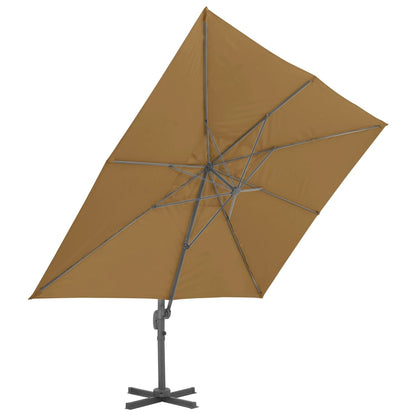 Sombrilla De Jardín Con Base Portátil Gris Taupe