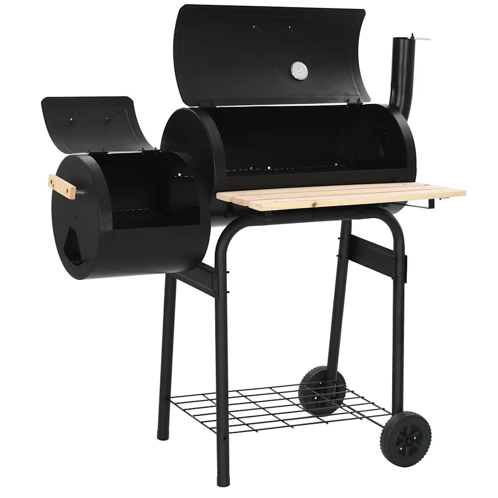 Barbacoa Clásica De Carbón Con Ahumador
