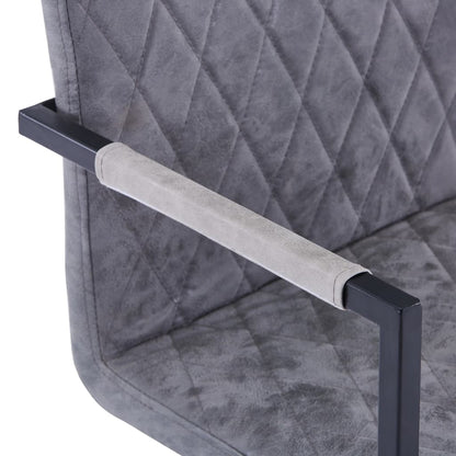 Sillas De Comedor Voladizas 2 Uds Cuero Sintético