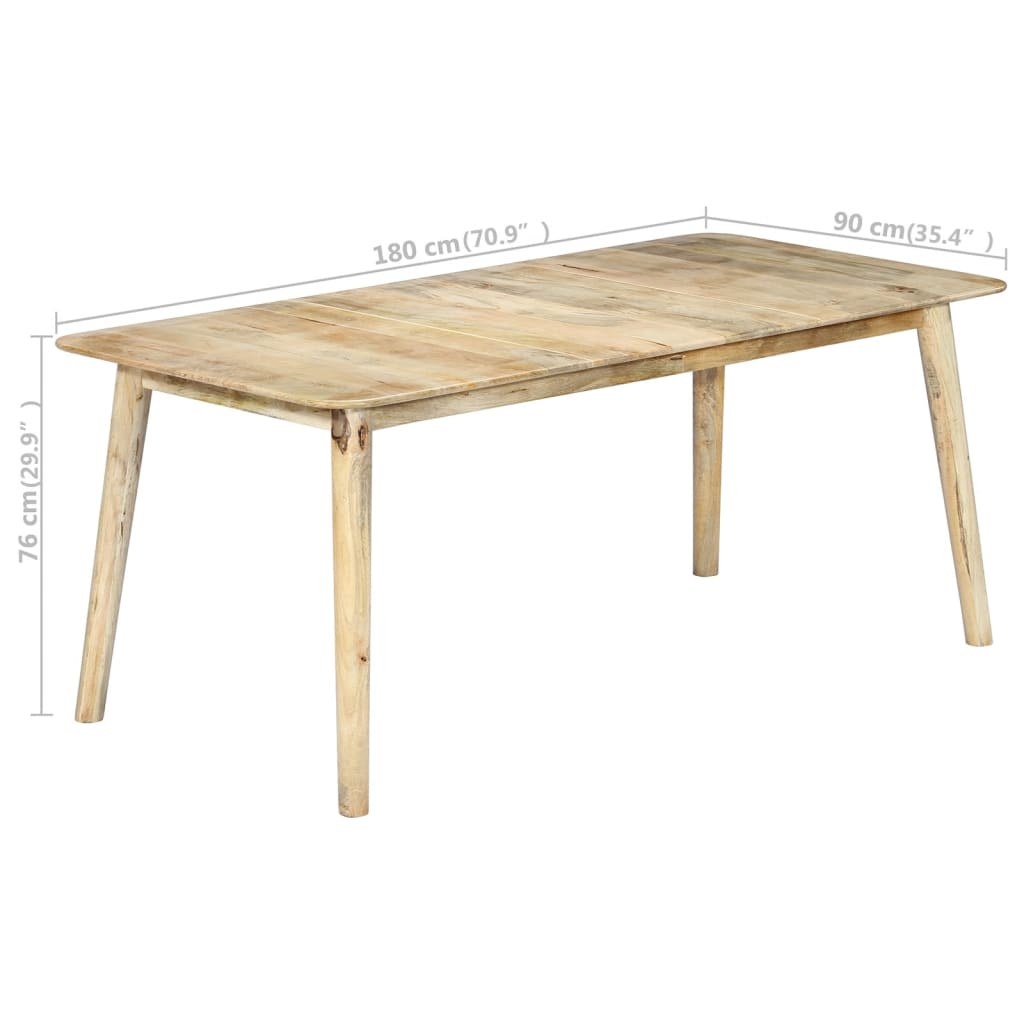 Mesa De Comedor De Madera Maciza De Mango