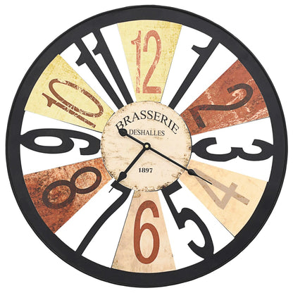 Reloj De Pared De Metal Multicolor 60 Cm