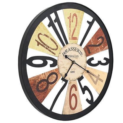 Reloj De Pared De Metal Multicolor 60 Cm