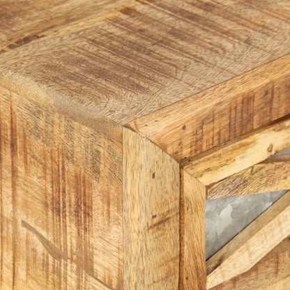 Mesa De Centro De Madera Maciza De Mango 110X50X38 Cm