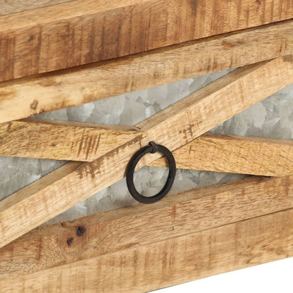 Mesa De Centro De Madera Maciza De Mango 110X50X38 Cm