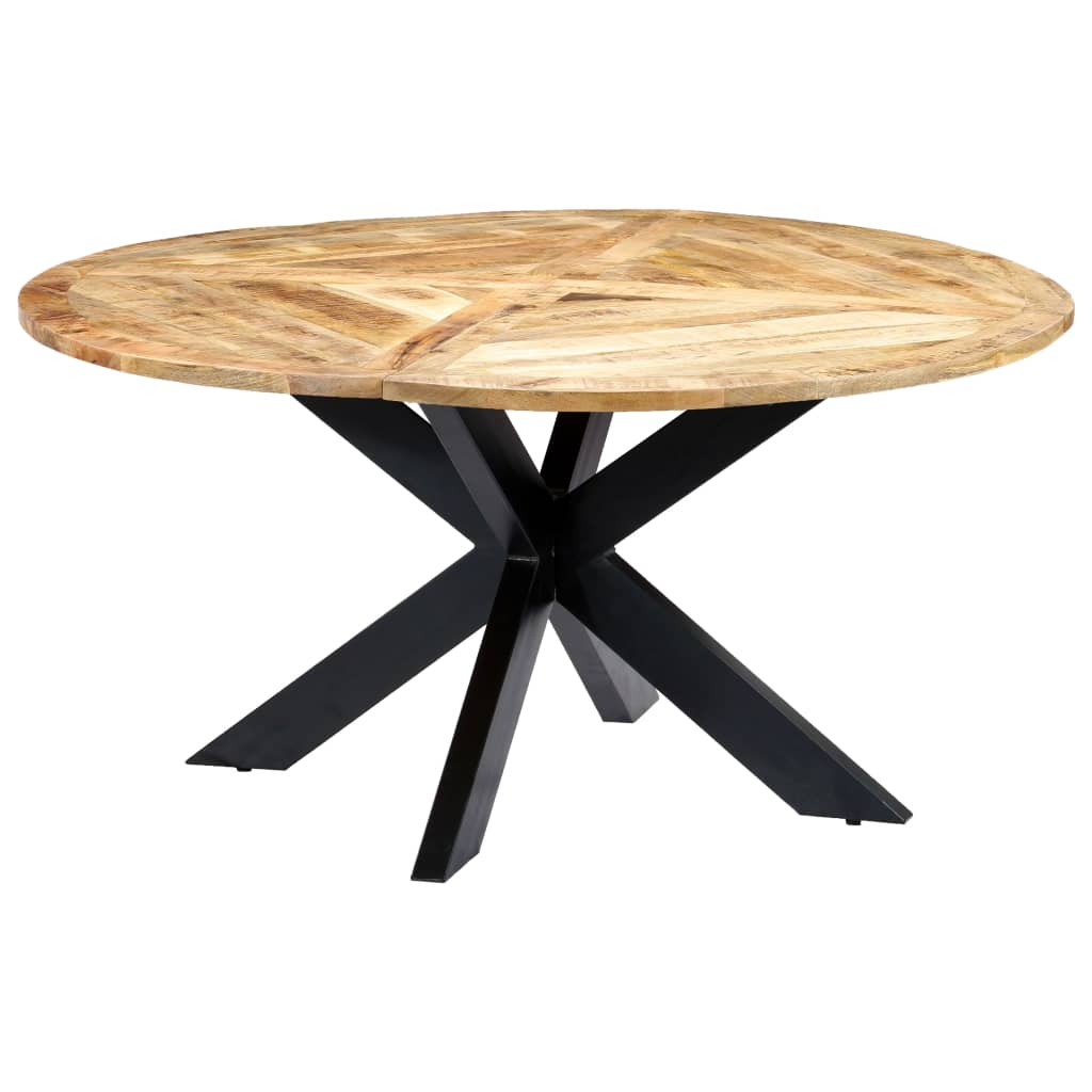 Mesa De Comedor Madera Maciza De Mango Sin Tratar Ø