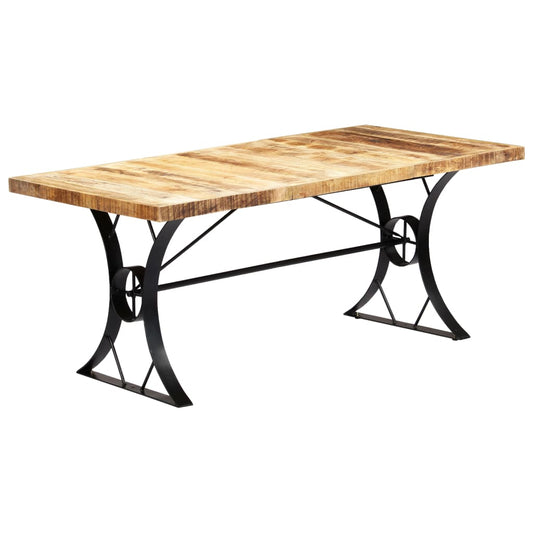 Mesa De Comedor De Madera Maciza De Mango 180X90X76 Cm