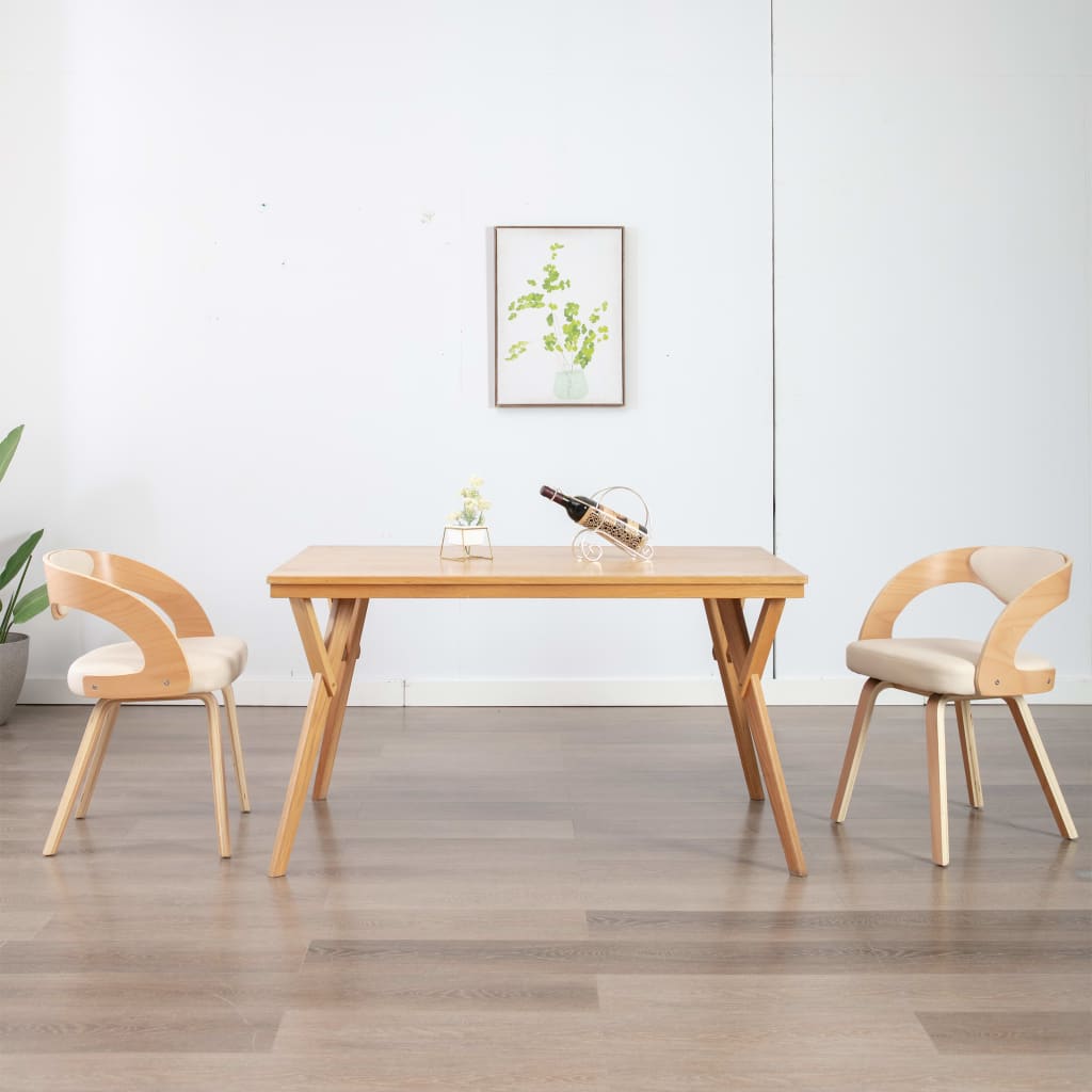 Sillas De Comedor 6 Unidades Cuero Sintético Marrón
