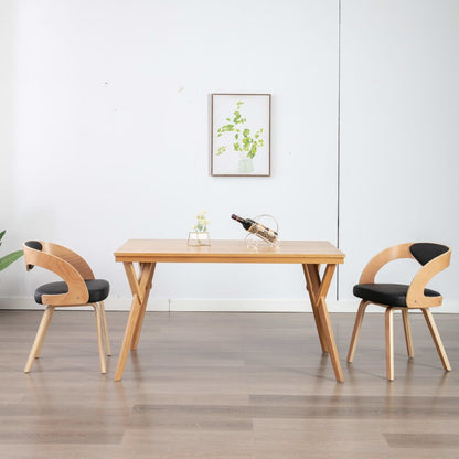 Sillas De Comedor 6 Unidades Cuero Sintético Marrón