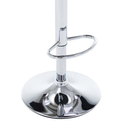 Taburetes De Cocina 2 Uds Cuero Sintético Madera Curvada Crema