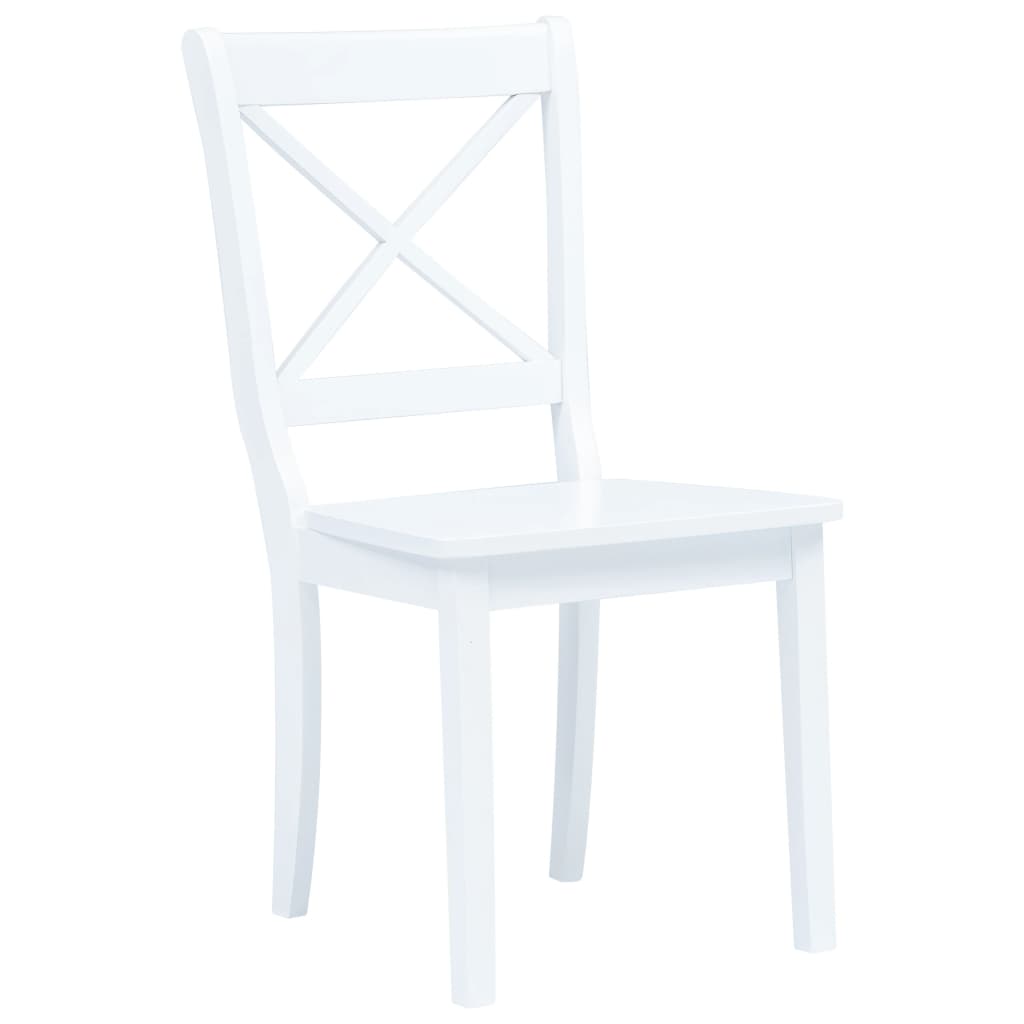 Conjunto De Comedor 5 Piezas Madera Maciza De Caucho