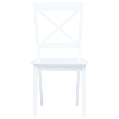 Conjunto De Comedor 5 Piezas Madera Maciza De Caucho