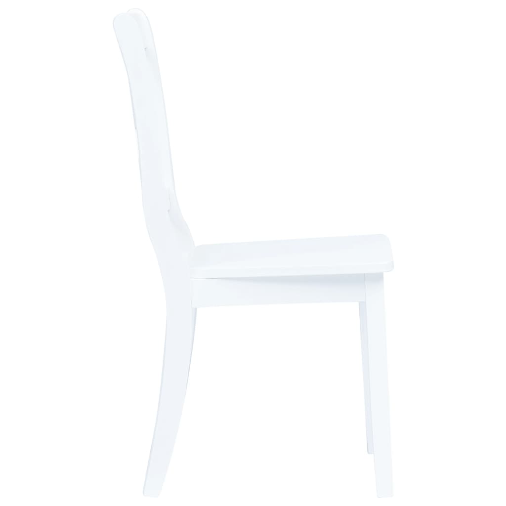 Conjunto De Comedor 5 Piezas Madera Maciza De Caucho