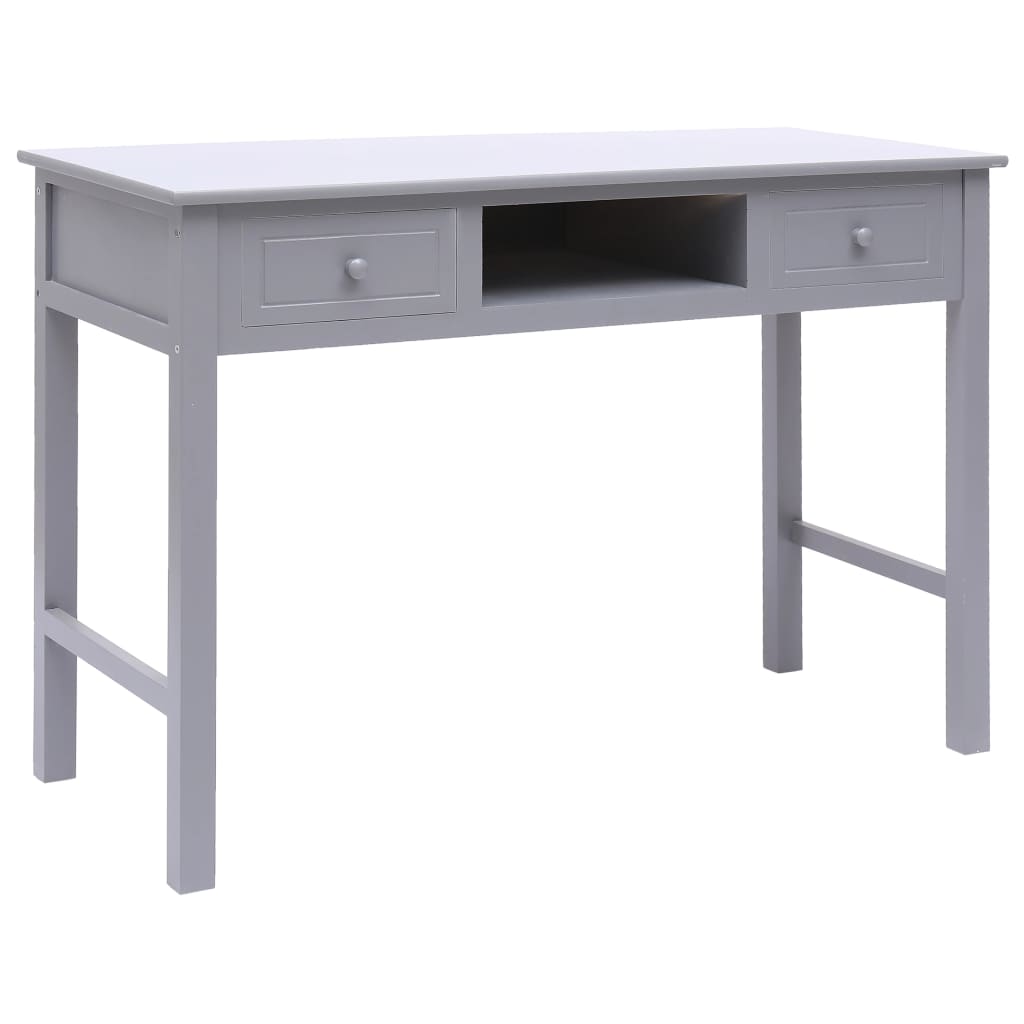 Escritorio De Madera Gris 110X45X76 Cm