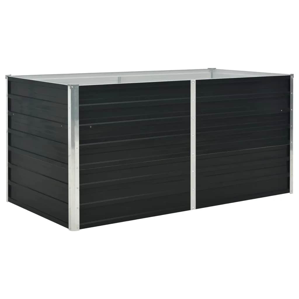 Jardinera Elevada Acero Galvanizado Gris 160X80X77Cm