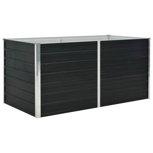 Jardinera Elevada Acero Galvanizado Gris 160X80X77Cm