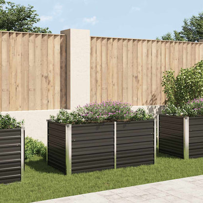 Jardinera Elevada Acero Galvanizado Gris 160X80X77Cm