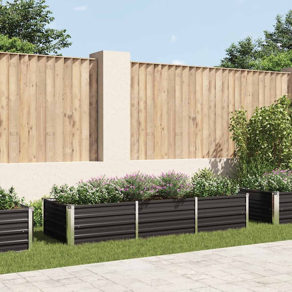 Jardinera Elevada Acero Galvanizado Gris 160X80X77Cm