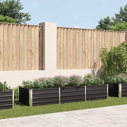 Jardinera Elevada Acero Galvanizado Gris 160X80X77Cm