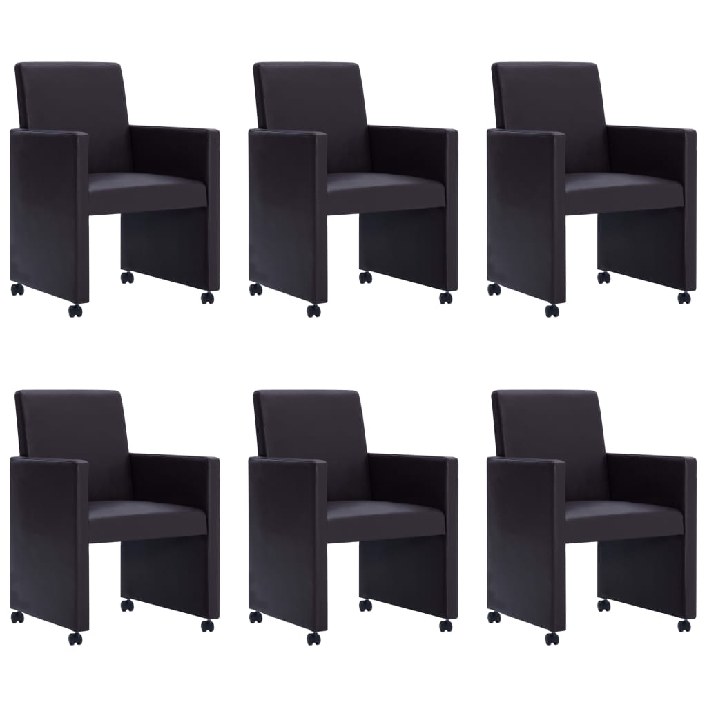 Sillas De Comedor 6 Uds Cuero Sintético