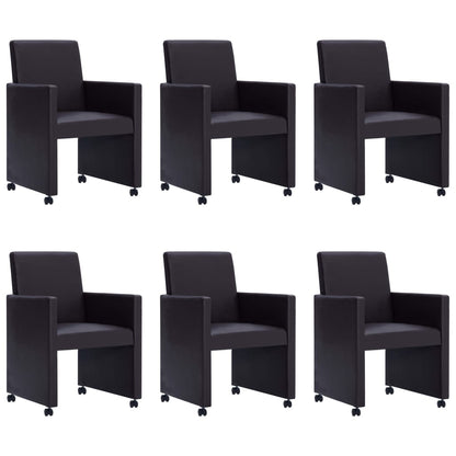 Sillas De Comedor 6 Uds Cuero Sintético