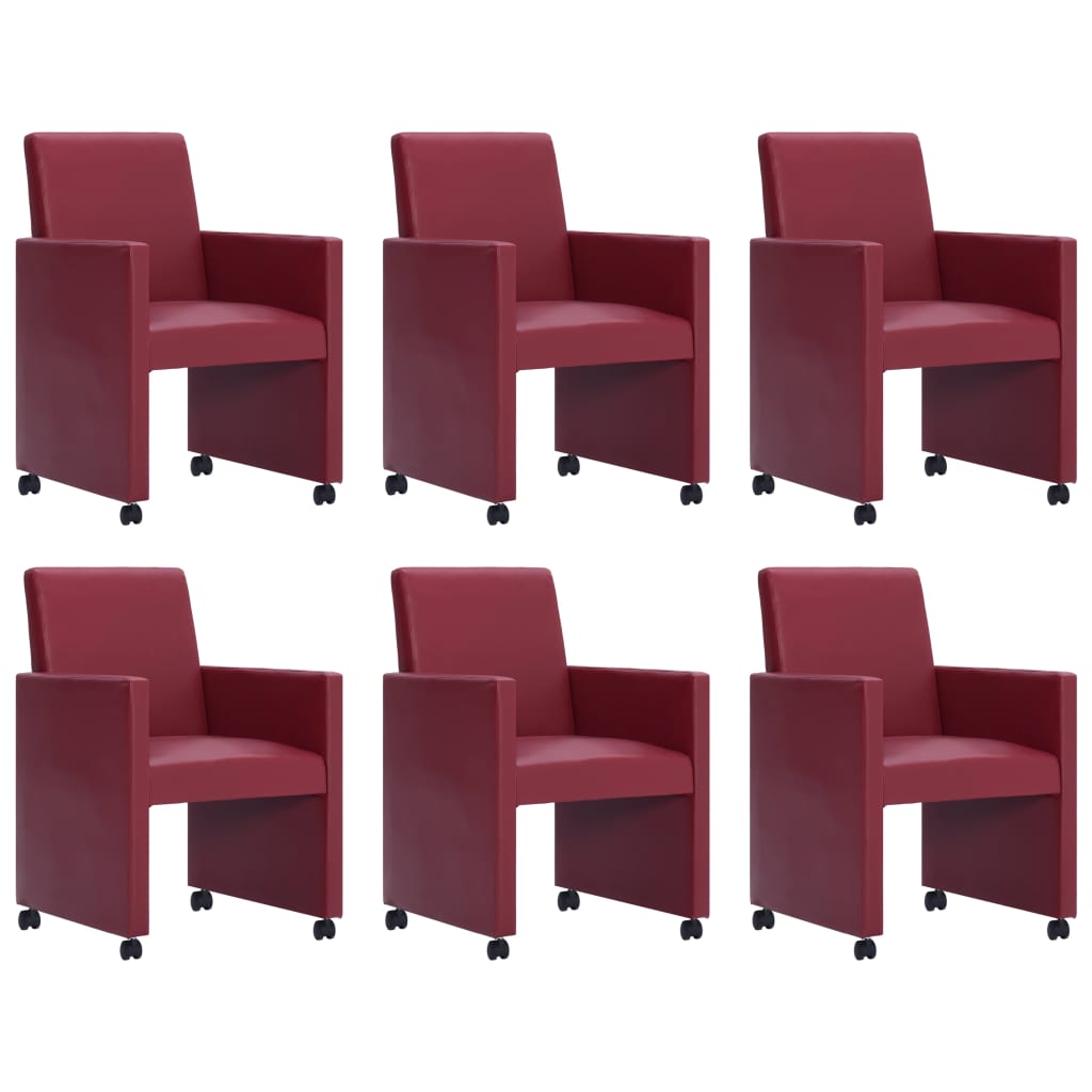 Sillas De Comedor 6 Uds Cuero Sintético